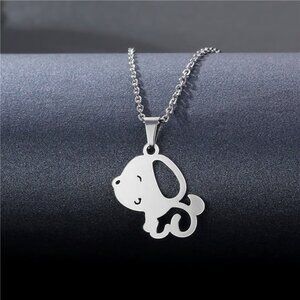 Stainless Steel Beautiful Puppy Necklaces for Girls/Women, UNI22303